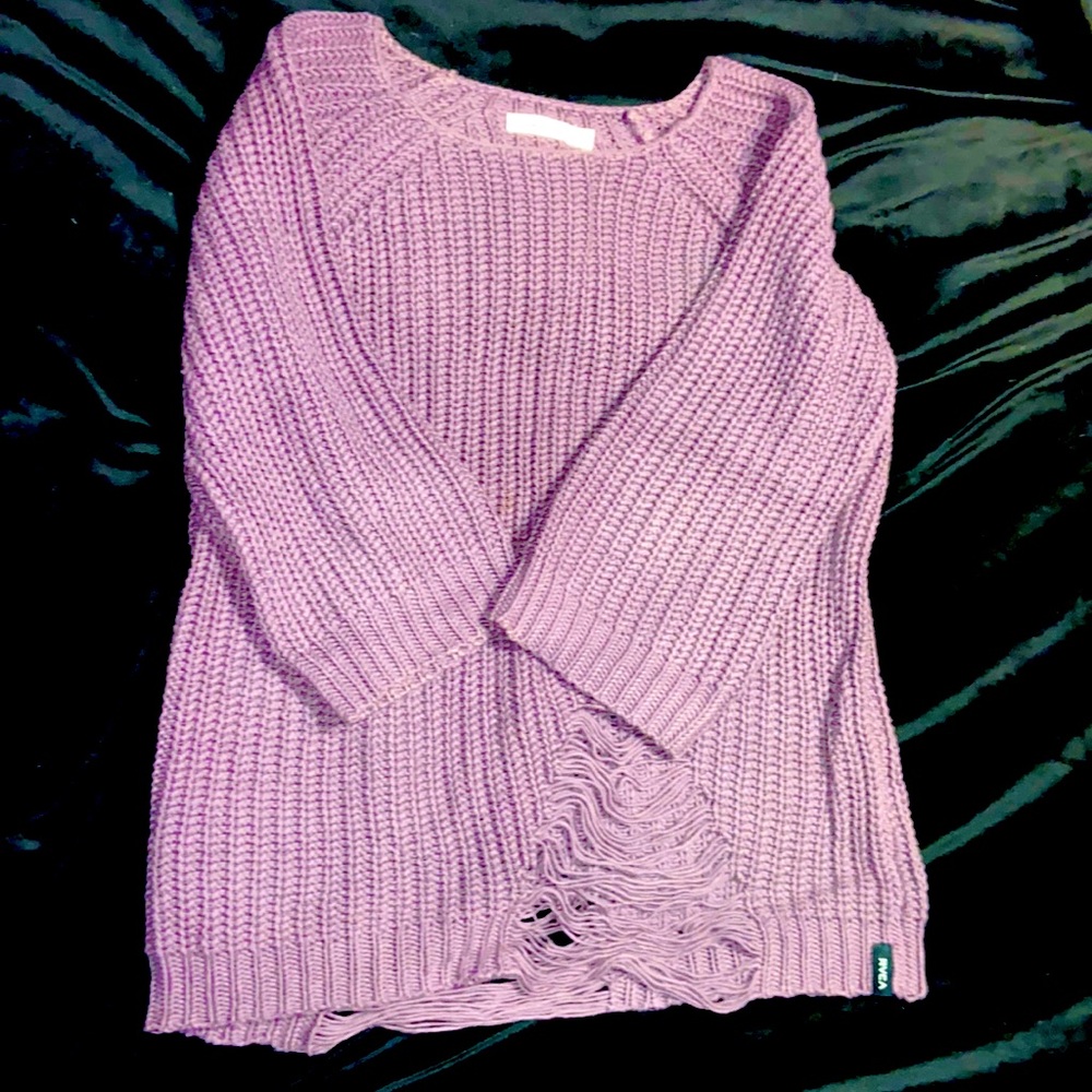 RVCA Chunky Knit Sweater Plum One Size